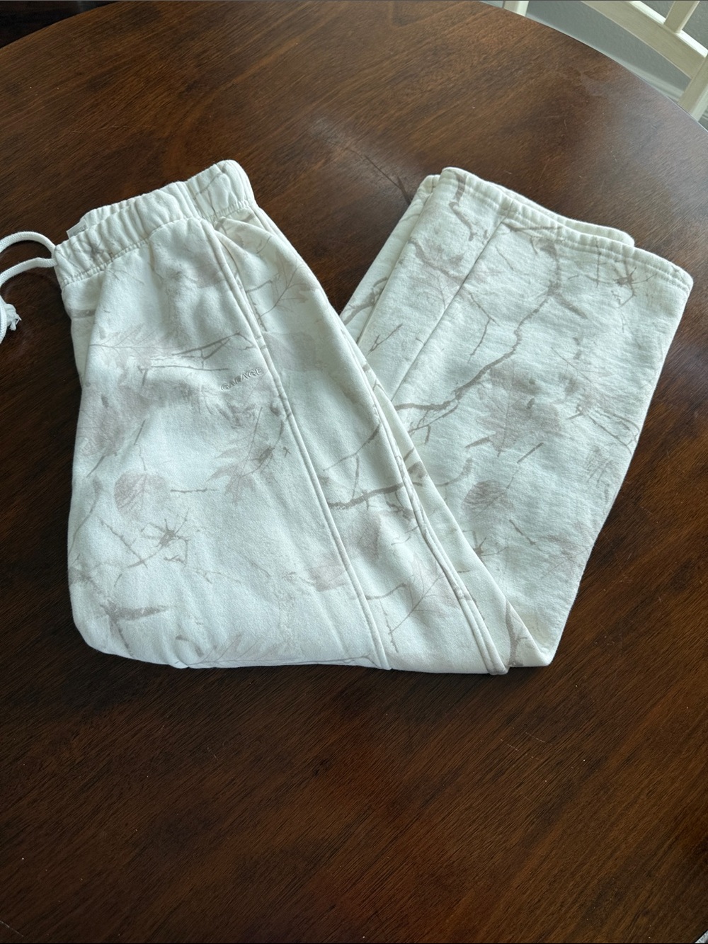 Garage Cream Printed Drawstring Lounge Pants